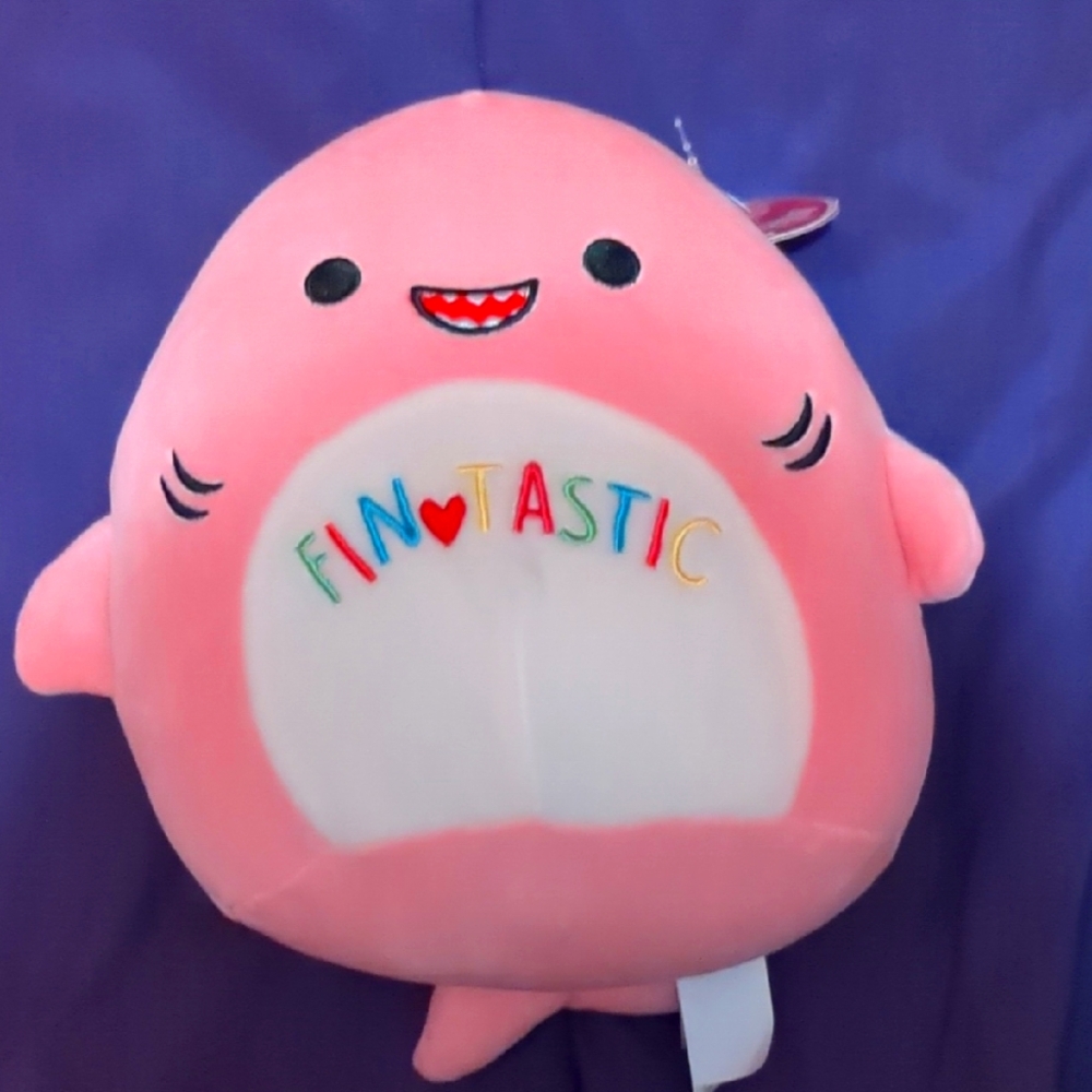 Pink Plush Fish Toy
